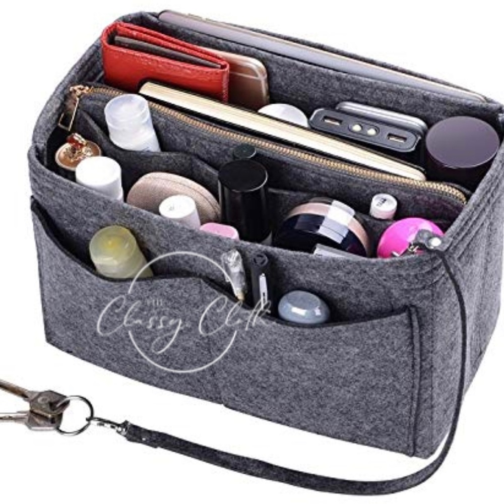 The Classy Cloth - Tote Bag Purse Organizer Insert - Charcoal RTS